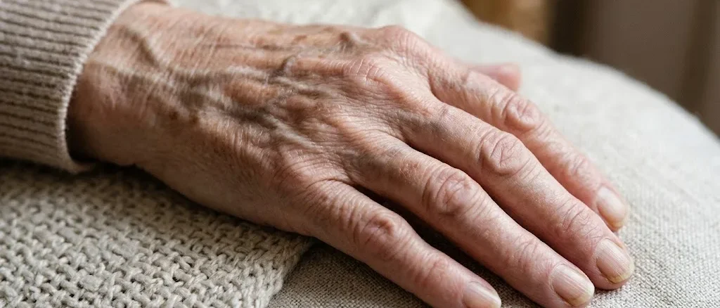 Dorso de la mano con piel fina, venas y tendones marcados, candidata a rejuvenecimiento con bioestimuladores de colágeno